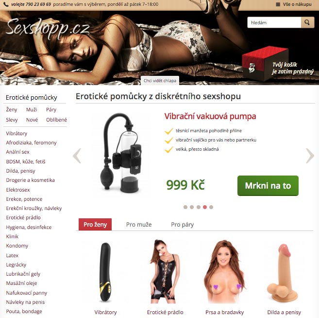 Sexshopp.cz - main page in review